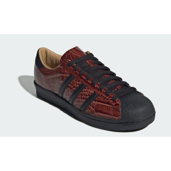 NEW ADIDAS Superstar Vintage "Croc" Brown Women's US 6 - Picture 3 of 11